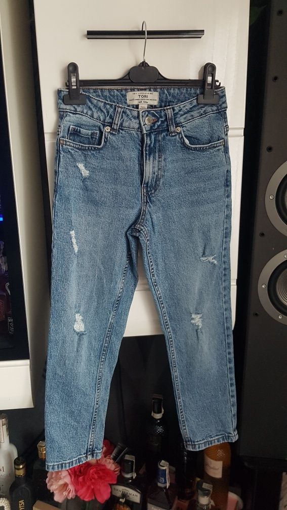 Spodnie jeansowe dzinsy jeansy tori new look kind 134