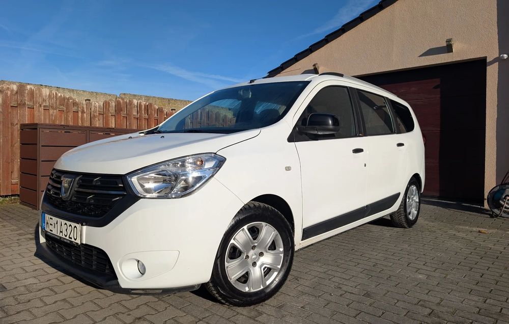 Dacia Lodgy Salon Polski, 1.6 benzyna GAZ LPG 109KM, 7 osób, Serwis, Navi,Laureate