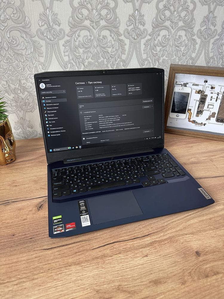 Lenovo Gaming 3/15,6" IPS/Ryzen 5/16GB/GTX 1650 Ti/128GB SSD/1 TB HDD