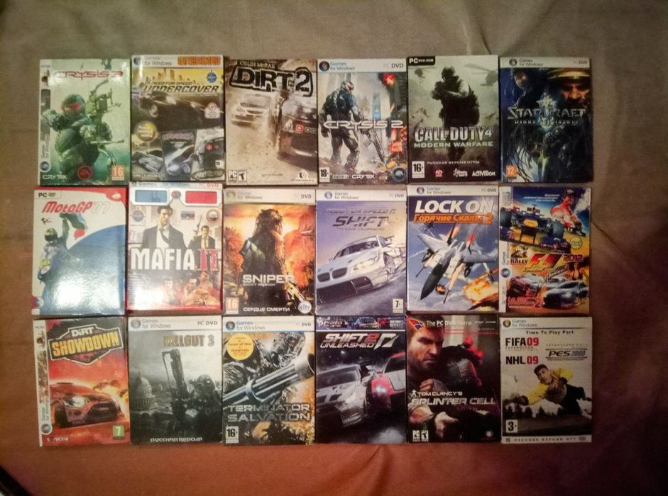 Продам Діски Ліцензійні DVD-ПК ігри. Різного типу Можно цілою колекціє
