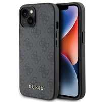 Etui na iPhone 15 Plus / 14 Plus Guess - Szary/Grey 4G Metal Gold