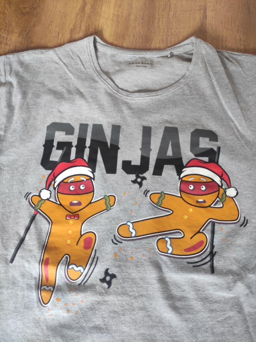 Koszulka T-shirt męski świąteczny bożonarodzeniowy, rozm. M