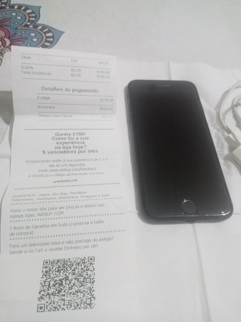 IPhone 7, 128GB preto mate