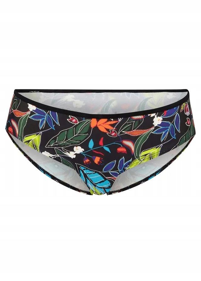 B.P.C. figi bikini czarne w kolorowe wzory 44.
