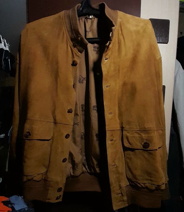 Мужская замшевая куртка бомбер. Винтажная демисезонная ветровка