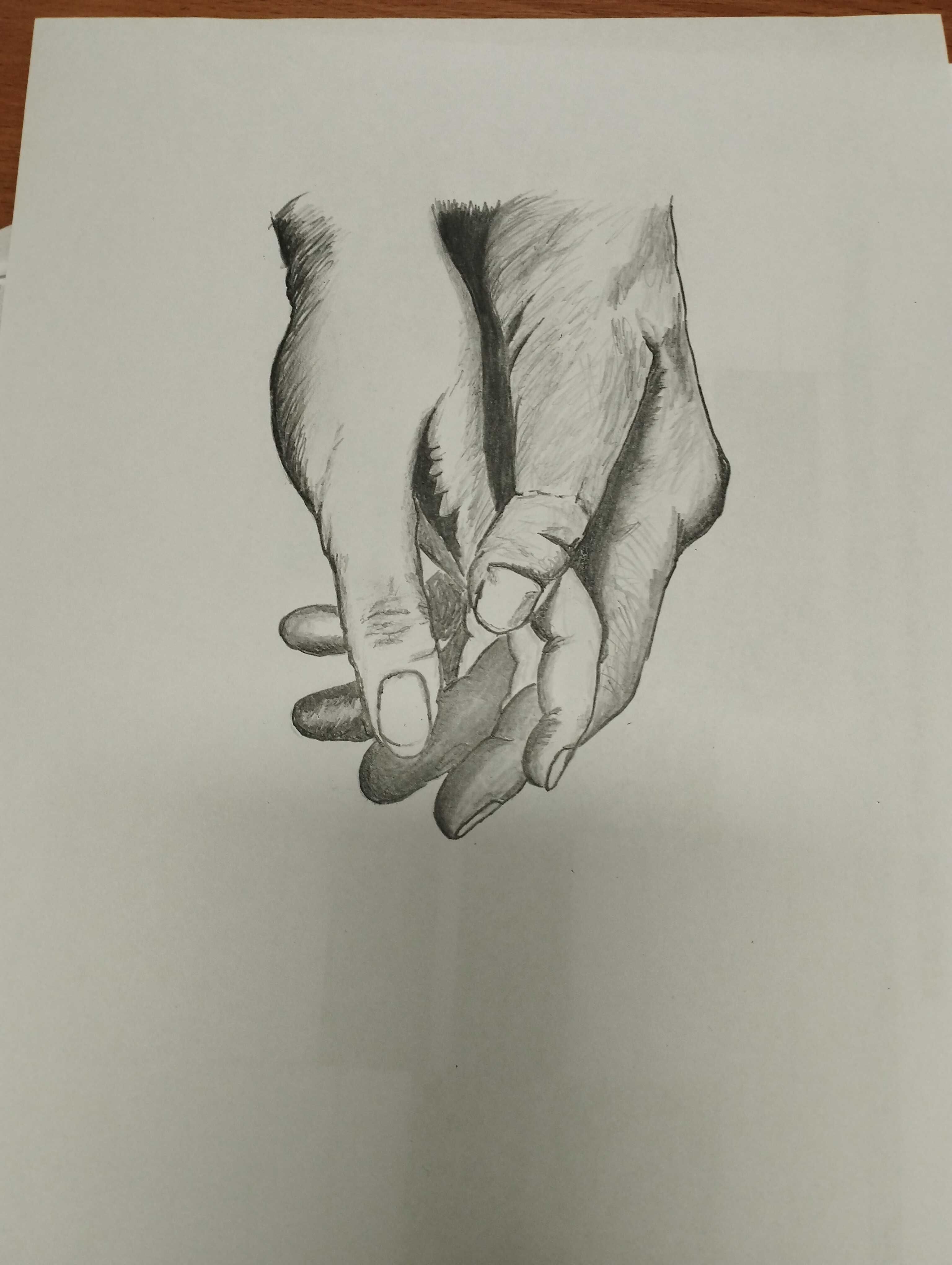 Sprzedam rysunek  ołówkiem "Ręce"