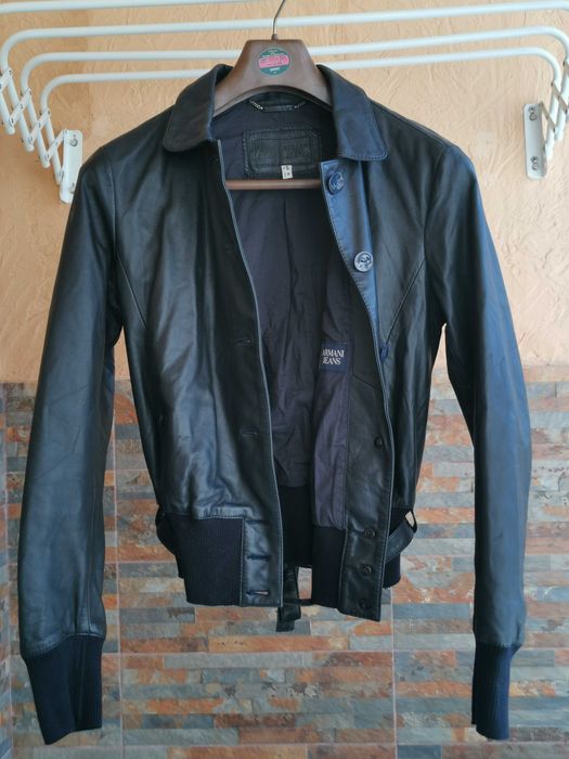 Шкіряна куртка Armani Jeans Leather jacket оригінал Л р-р стан чудовий