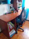 Mesa de estudos madeira com cadeira