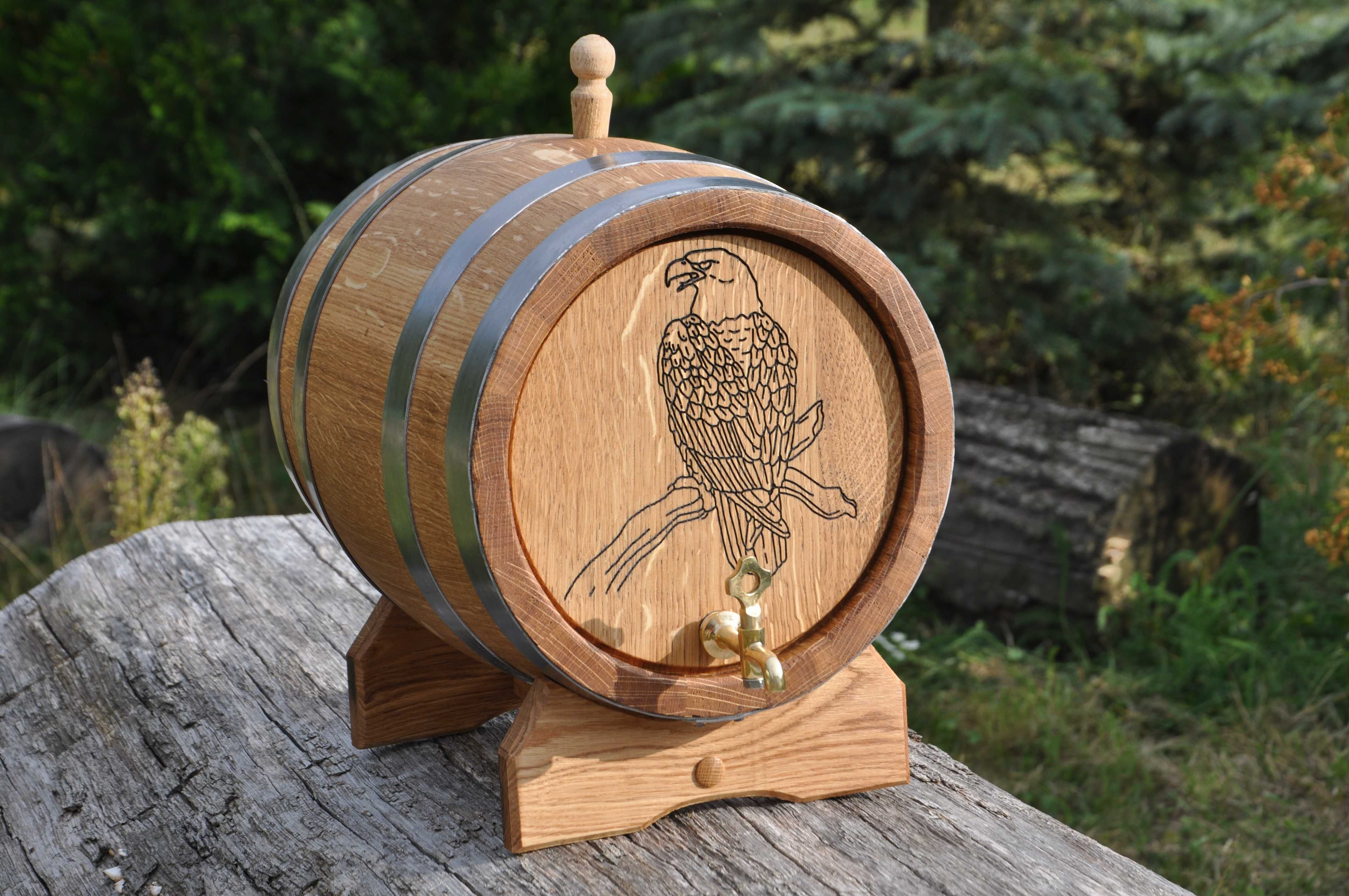 Beczka Drewniana Dębowa Szczelna 5 L na whisky wino bimber okowita