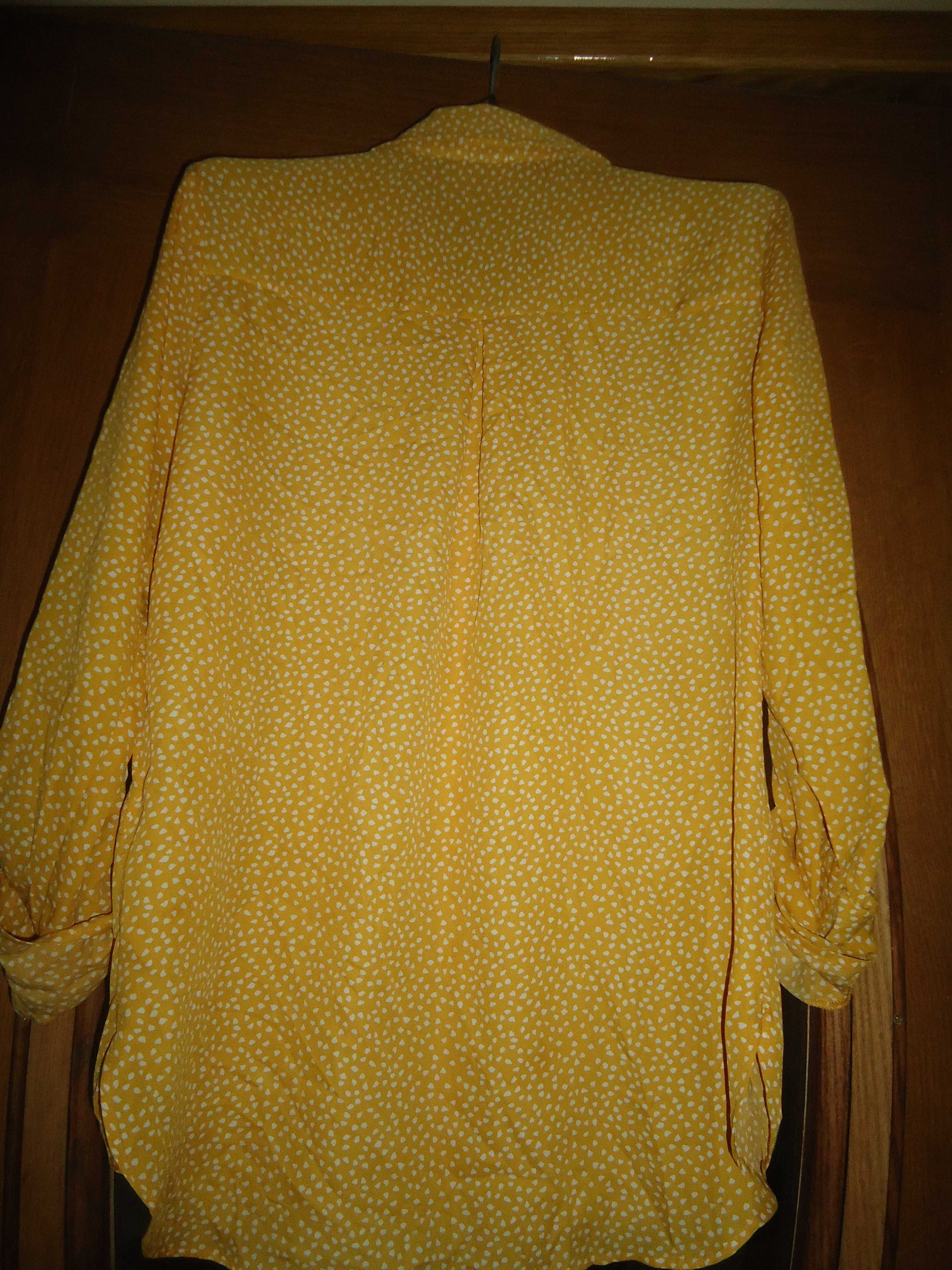 Koszula Bluzka F&F w kolorze musztardowo-żółtym Rozmiar 36 S