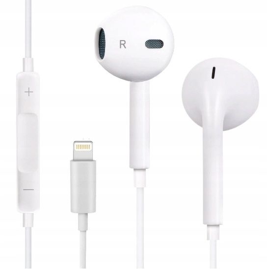 Oryginalne Słuchawki APPLE EARPODS LIGHTNING iPhone 7 8 X 11 12 13, 14