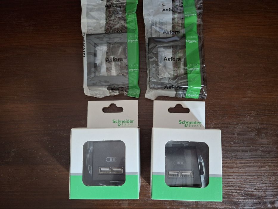 USB роз шнайдер асфора антроцит