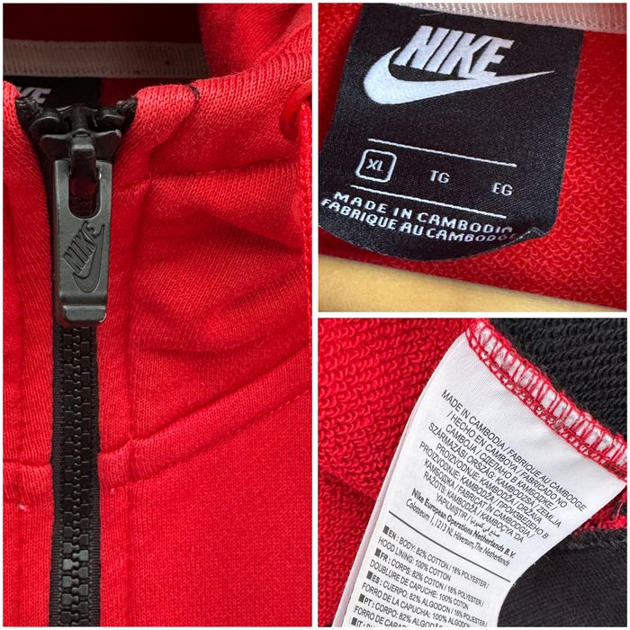 Чоловіча зіп кофта худі байка Nike NSW Big Swoosh Logo Свуш оригінал