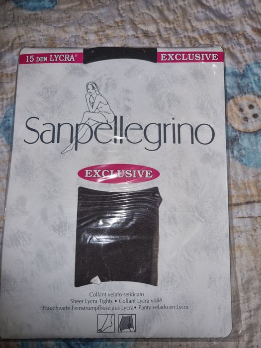 Włoskie rajstopy Sanpellegrino Exclusive. Czarne rozmiar XL.