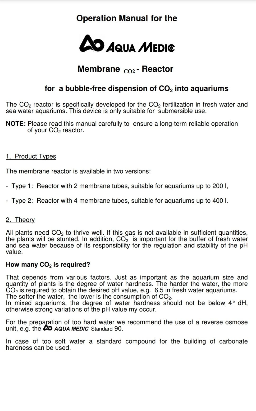 Reator CO2 aqua medic 400