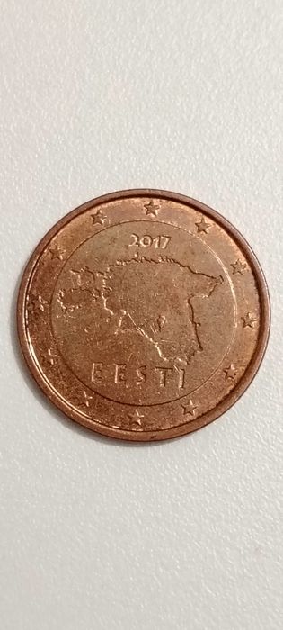 Moeda de 2017 Estónia 5 Cêntimos