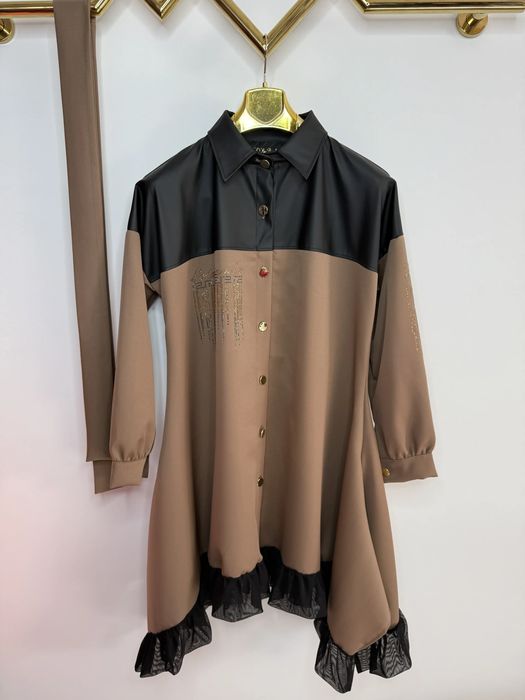 Sukienka Lola Bianka beżowa elegancka