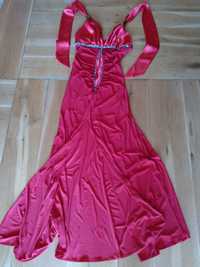 Suknia wieczorowa lub na wesele maxi czerwona38 obcisła elastyczna
