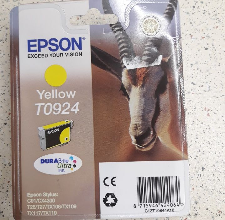 Оригинальные картриджи Epson T0823, T0924