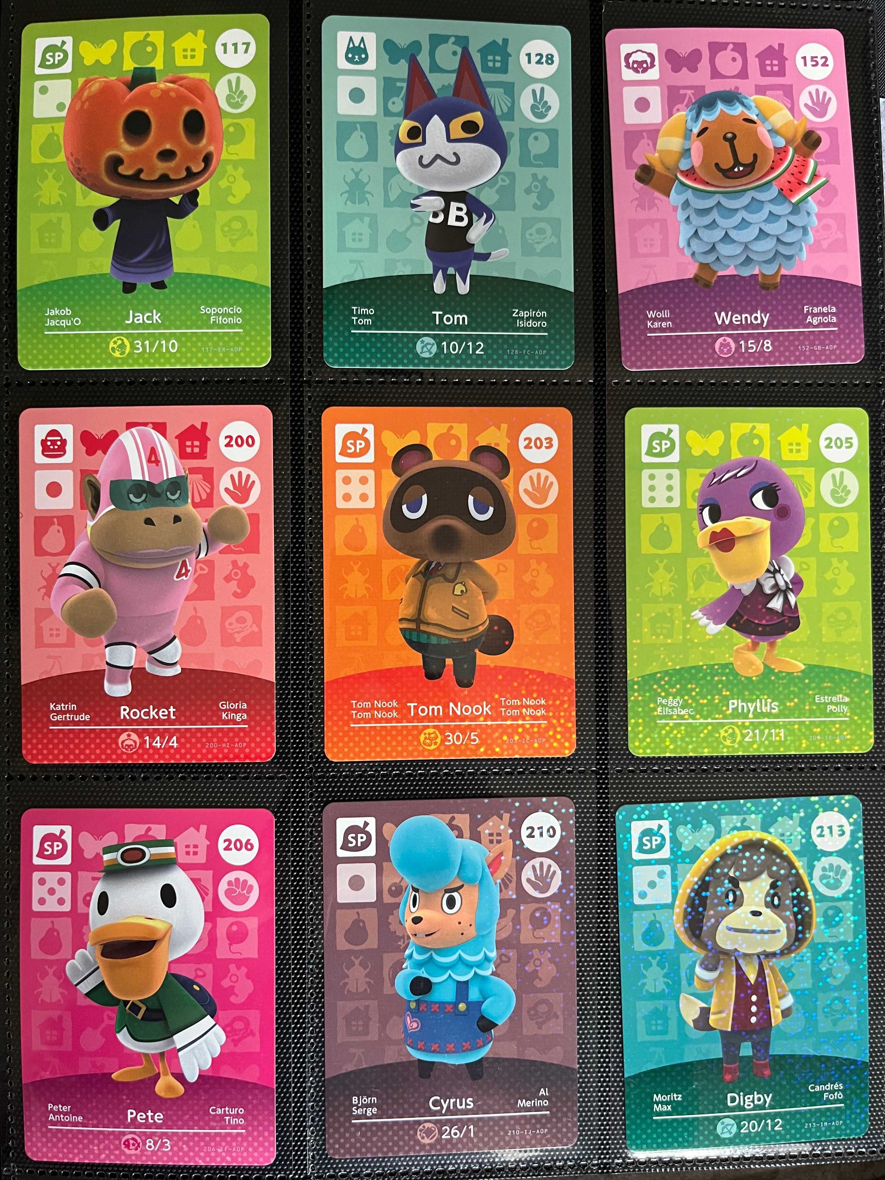 Cartas Amiibo Animal Crossing