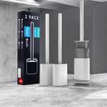 Nowy zestaw 2 sztuki silikonowych szczotek do WC – kolor Ghost Grey