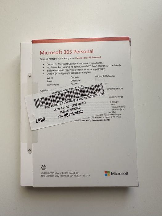 Program MICROSOFT 365 Personal pakiet office word excel