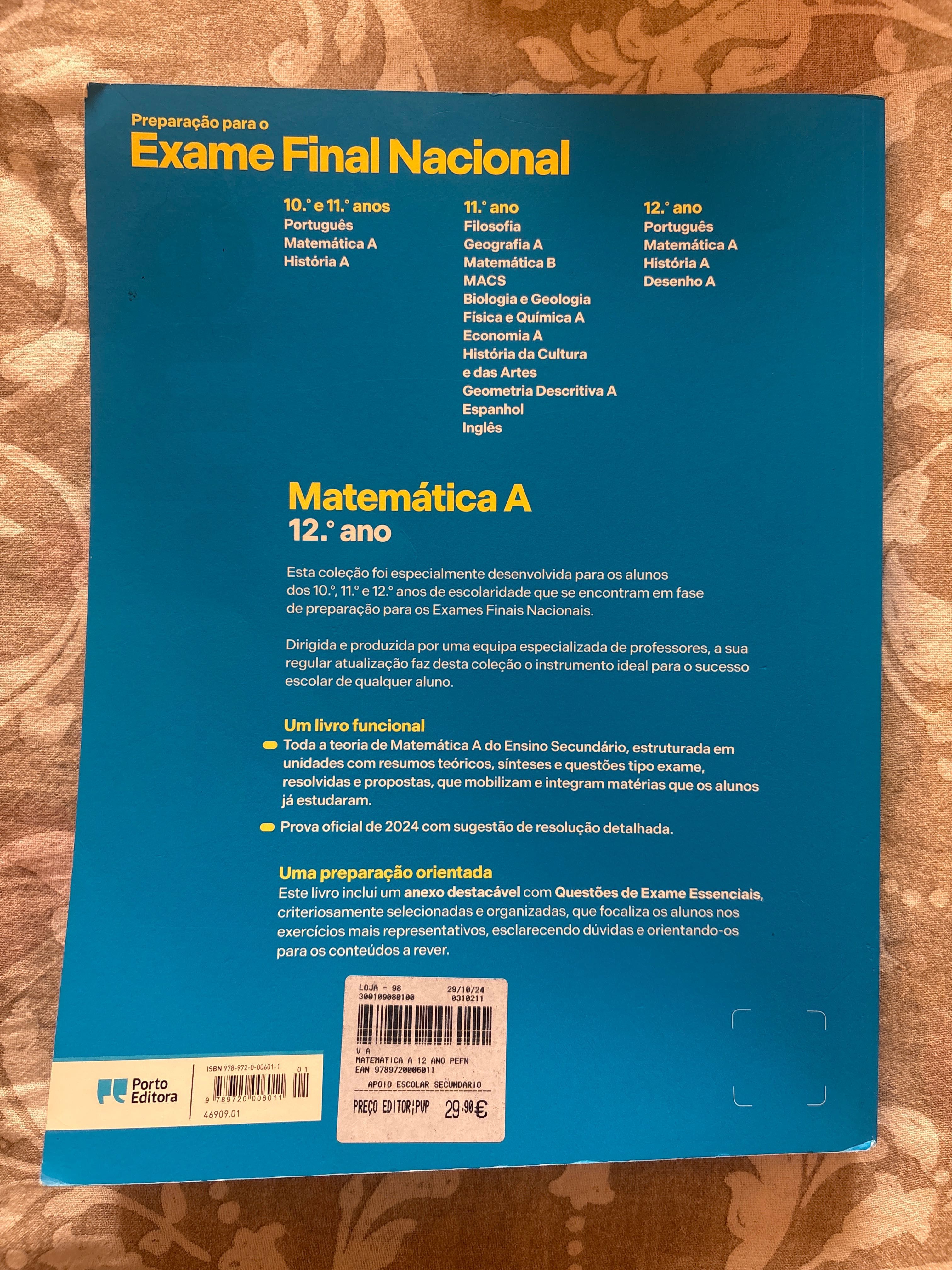 Manual de exame de Matemática A 12°ano
