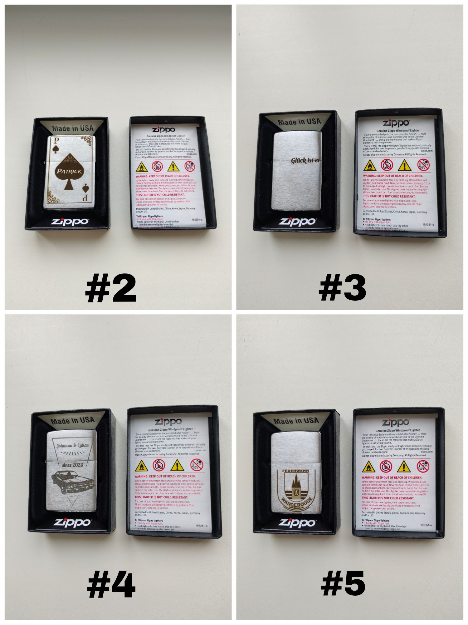 Оригинальные зажигалки Zippo