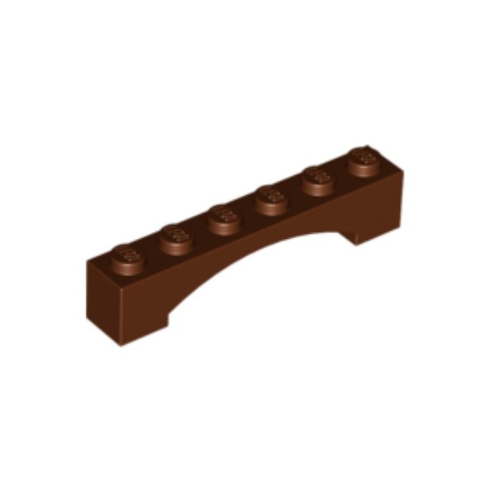 LEGO 92950 Łuk 1 x 6 Podniesiony Reddish Brown 1szt.