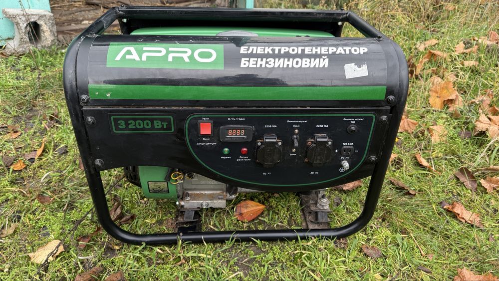Бензиновий генератор APRO 3200Вт — новий вмикали один раз