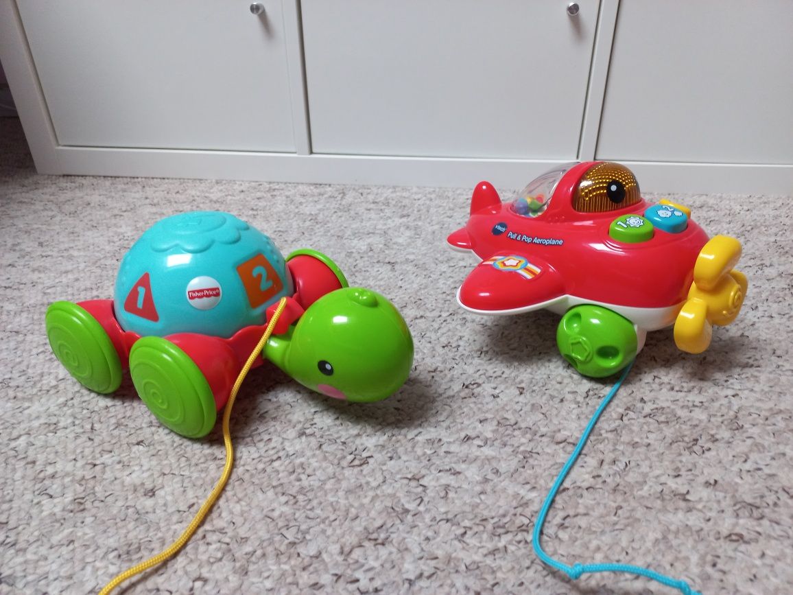 vtech żółw fisher price samolot na sznurku