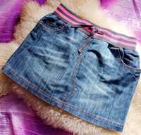 Jeansowa mini spódniczka z kieszeniami Next, R - M