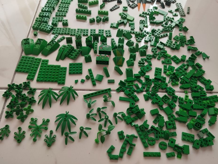 LEGO peças original cor verde