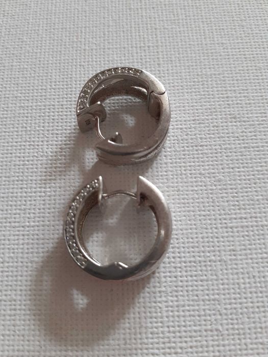 Brincos vintage prata maciça e zircónias ESPRIT