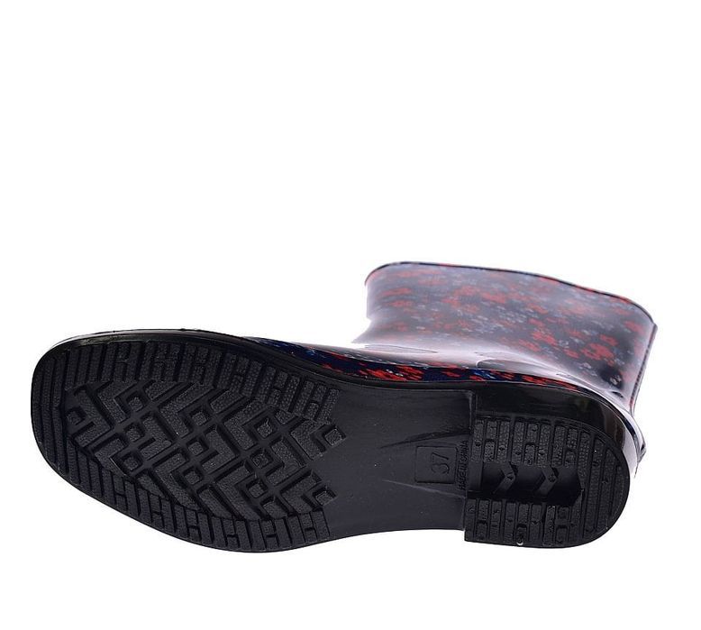 Kalosze damskie gumowce kwiaty ANX-01 Red-2 rozm 41