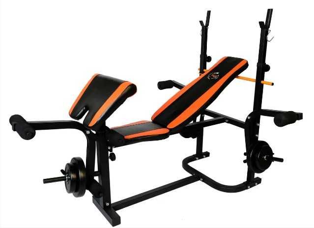 Скамья Для Жима‼️WCG0020+Тяга+партойСкотта+Набор 148 кг штанга+гантели