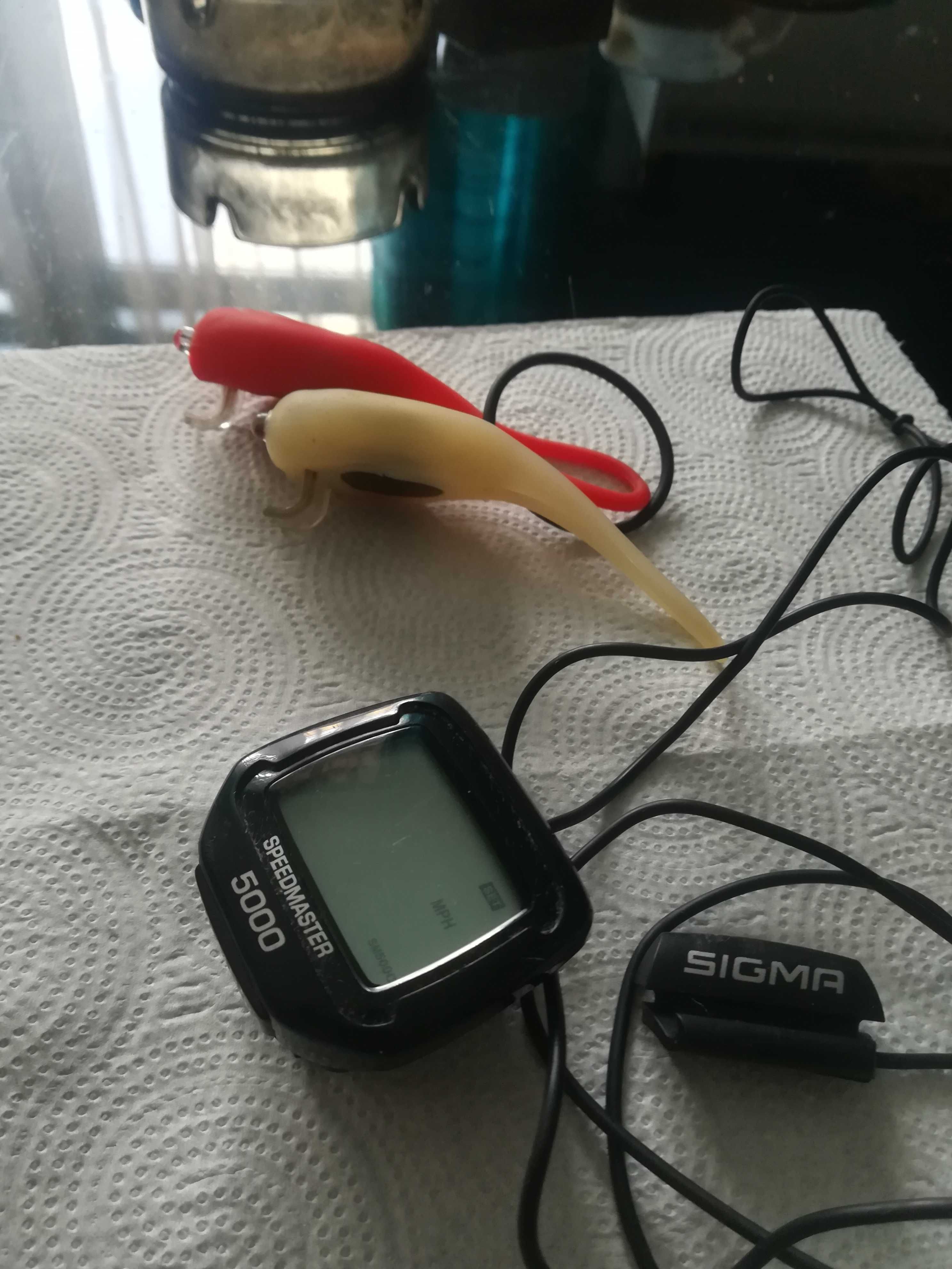 Licznik rowerowy speedmaster 5000 + oświetlenie Led kpl.