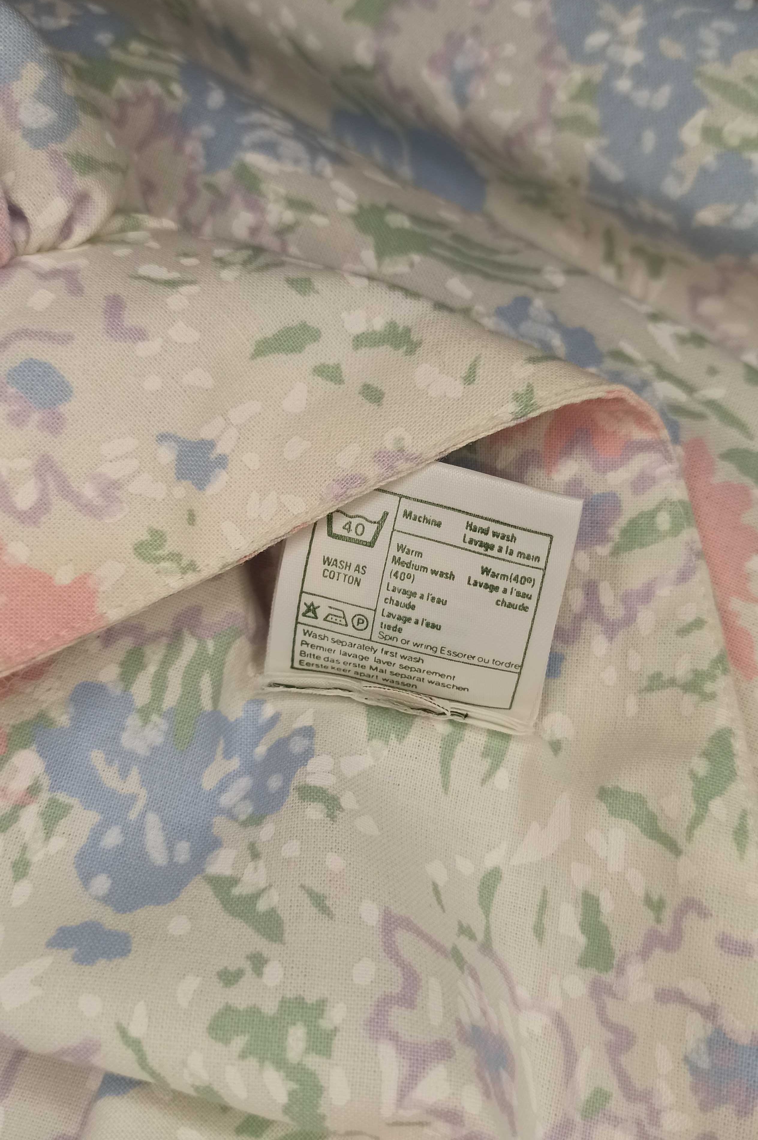 Bawełniana pastelowa sukienka w kwiaty retro vintage Laura Ashley