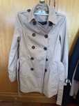 Gabardine curta bege