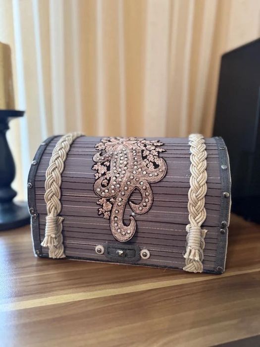 Kufer-szkatułka ręcznie robiona