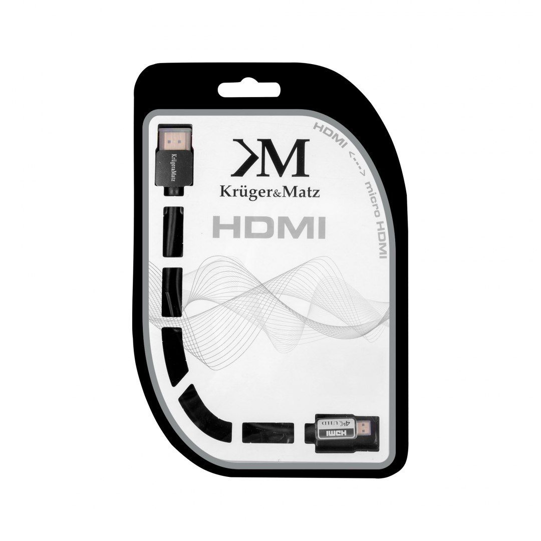 kabel hdmi - micro hdmi wtyk-wtyk (a-d) 3.0m kruger&matz