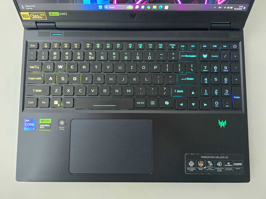 Predator Helios 16 (2024) I9 14900HX/RTX 4080/RAM 32GB/1TB/QHD+ 240Hz