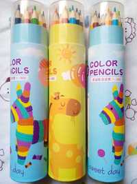 Набор цветных карандашей, карандаши цветные в тубусе