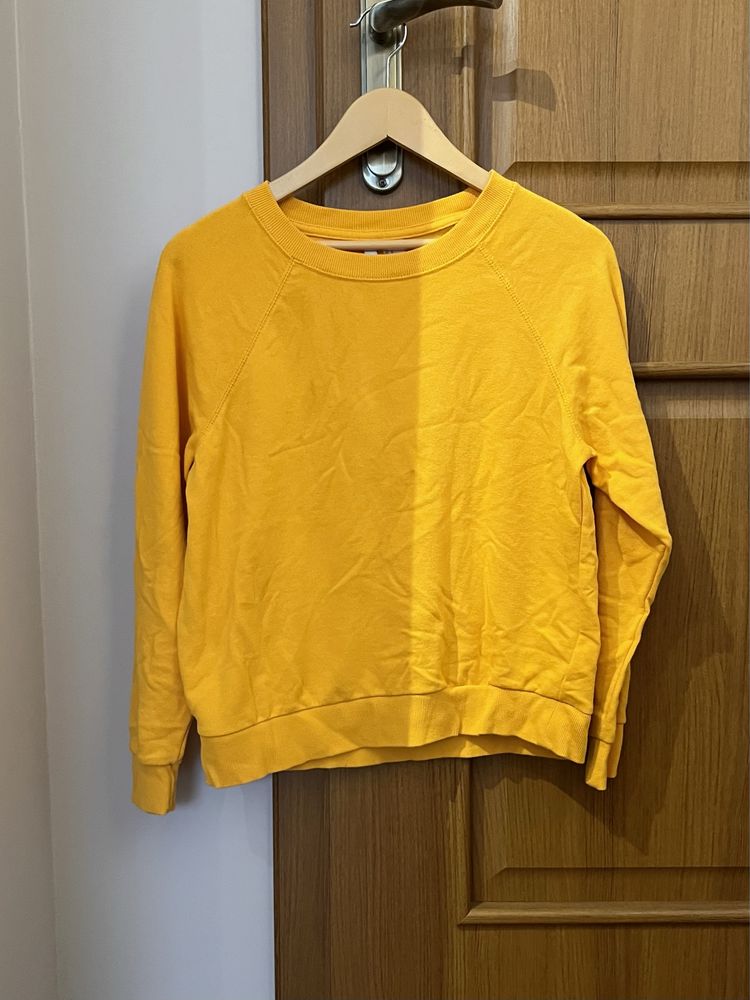 Żółta bluza z długim rękawem 38 M H&M