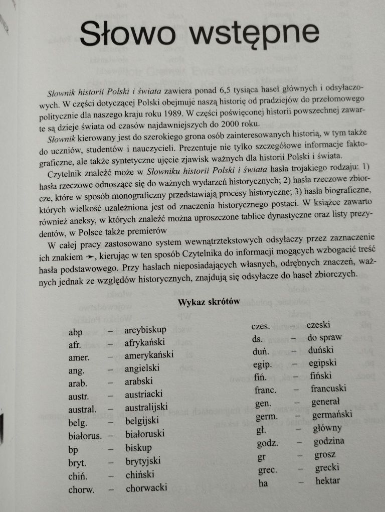 SUPER CENA Słownik histori Polski i świata