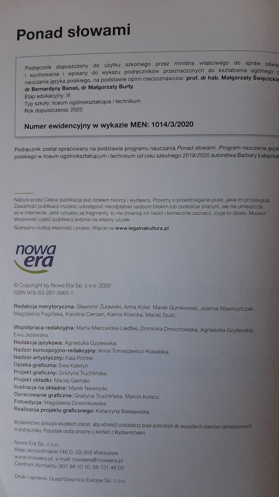 Ponad słowami 2 część 1 ZPiR Nowa Era