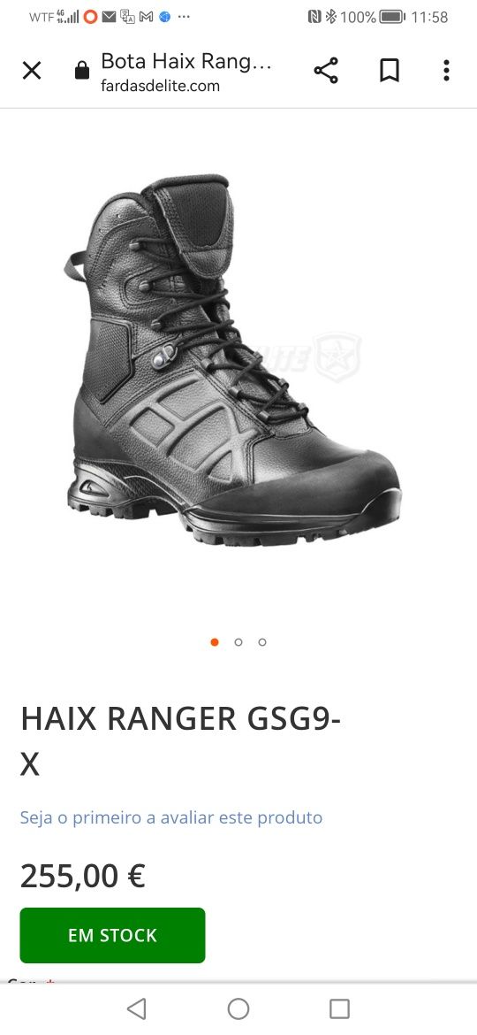 Botas táticas Haix Rangers GSX9