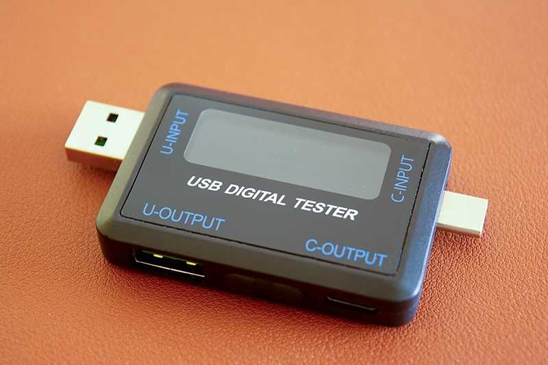 Medidor de Tensão e Corrente Dual USB, Novo