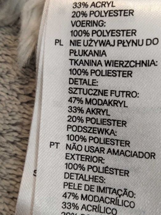 Czapka zimowa uszanka, uszatka H&M roz 86 na 12 - 18 mies.