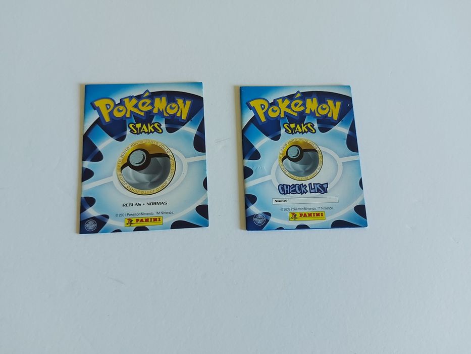 Pokémon Staks livretes 
Pokémon Staks (2001) Mapa e regras do